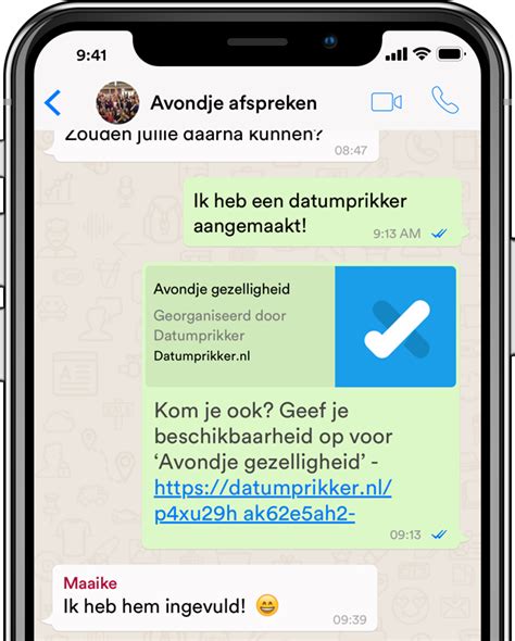 datumprikker via whatsapp iphone|Datumprikker kan nu ook worden gedeeld via WhatsApp